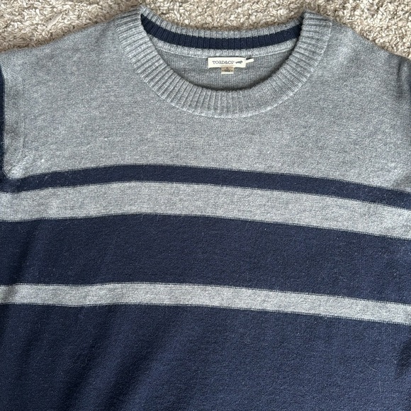Toad & co crew neck striped wool sweater - Picture 2 of 10